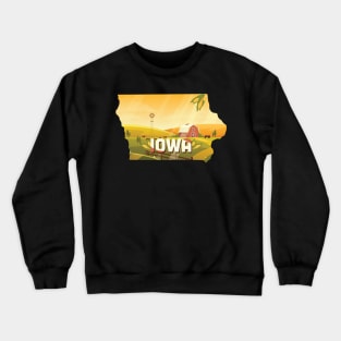 Iowa state design / Iowa lover / Iowa gift idea / Iowa farmer gift / Iowa home state Crewneck Sweatshirt